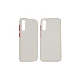 Funda Ghia Con Mica Para Samsung A30S Silicon Blanco / Semi-Transparente Sam-A30S-C2-B