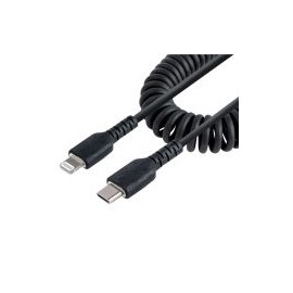 Cable Espiral Startech.Com Lightning Macho A Usb-C Macho 50Cm Negro Rusb2Clt50Cmbc