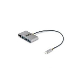 Hub Startech.Com 3X Usb-A 3.0 1X Rj-45 Usb-C 3.0 Gris Hb30C3A1Gea2