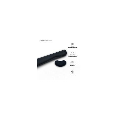 Acteck Descansa Muñecas 2 En 1 Cushy Memory Foam Negro Ac-934336