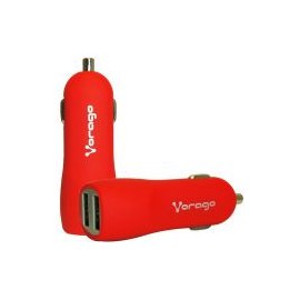 Cargador Para Auto Vorago Au-103 Con 2 Puertos Usb Rojo