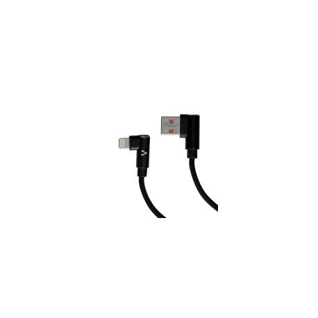 Cable Vorago Cab-306 Usb A Lightning 2.4A 1M 90 Grados Negro