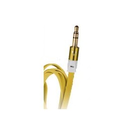 Cable De Audio Vorago Cab-108 3.5 Mm Metalico Amarillo Blister