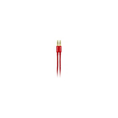 Cable Auxiliar Vorago Cab-115 Rojo Metalico 3.5Mm A 3.5 Mm Bolsa