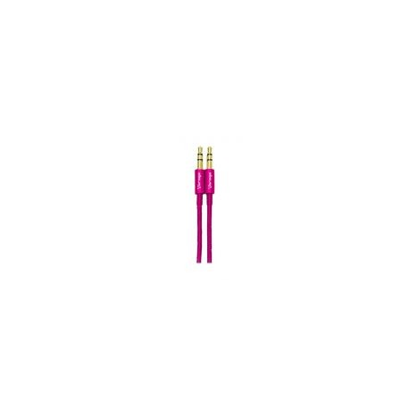 Cable Auxiliar Vorago Cab-115 Rosa Metalico 3.5Mm A 3.5 Mm Bolsa