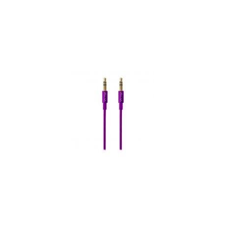 Cable De Audio Vorago Cab-108 3.5 Mm Redondo Metalico Morado Blister