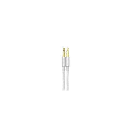 Cable De Audio Vorago Cab-108 3.5 Mm Metalico Blanco Blister