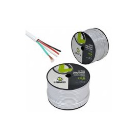 Cable De Audio Logico Swc3102 Color Blanco Cubierto Con Pvc