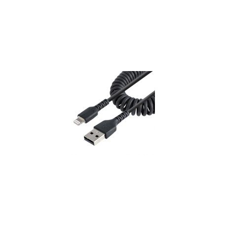 Cable Espiral Startech.Com Lightning Macho A Usb-A Macho 1 Metro Negro Rusb2Alt1Mbc