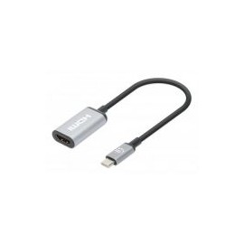 Adaptador Manhattan Usb-C A Hdmi 4K 60Hz Hdmi Hembra, Negro/Plata 153706