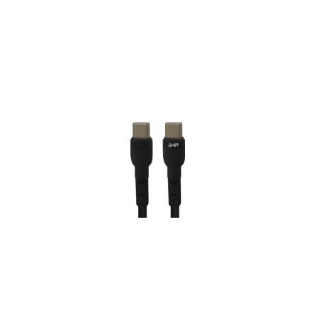 Cable Usb Ghia Usb-C Macho - Usb-C Macho 1M Carga Turbo Negro Gac-203N