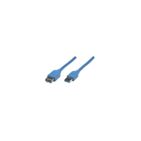 Cable Manhattan Usb Macho Usb Hembra V 3.0 2M Azul 322379 322379