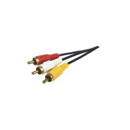 Cable Rca Xcase 3X Rca Macho - 3X Rca Macho 5 Metros Negro Rcaca3M5