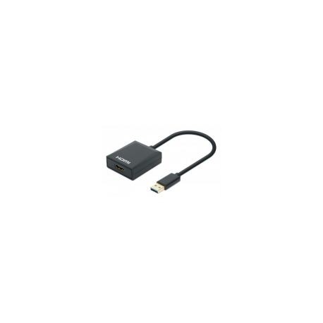 Adaptador Manhattan Usb 3.2 Gen 1 Tipo-A Macho A Hdmi Hembra 1080P 60Hz Negro 153690