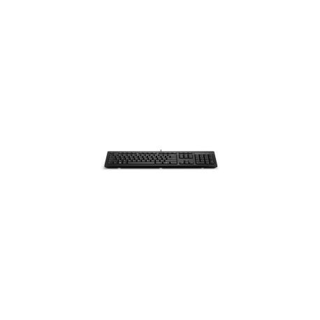 Teclado Hp 125 Estandar Alambrico Usb Ingles Negro 266C9Aa