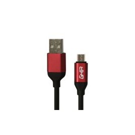 Cable Usb Ghia Usb-A Macho - Micro Usb-A Macho 1M Negro / Rojo Gac-194N