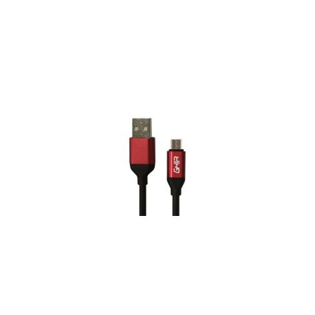 Cable Usb Ghia Usb-A Macho - Micro Usb-A Macho 1M Negro / Rojo Gac-194N