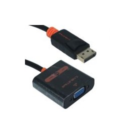 Cable Adaptador Ovaltech Displayport Macho -Vga Negro / Naranja Ovdp-Vga