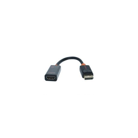 Cable Adaptador Ovaltech Displayport Macho - Hdmi Hembra Negro Ovdp-Hdmi4Kn