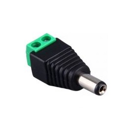 Adaptador Syscom Tipo Jack Macho 12Vcd 3.5Mm Negro/Verde Jr-52