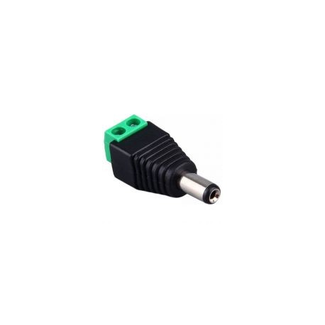 Adaptador Syscom Tipo Jack Macho 12Vcd 3.5Mm Negro/Verde Jr-52