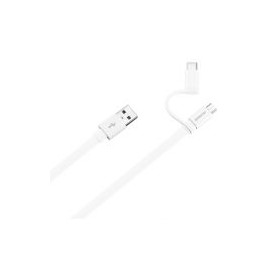 Cable 2 En 1 Huawei Ap55S Usb-A Macho Usb C/Micro Usb 1.5M Blanco 4071417