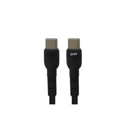 Cable Usb Ghia Usb-C Macho - Usb-C Macho 1M Carga Turbo Negro Gac-203N