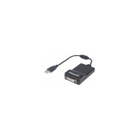 Cable Adaptador Manhattan Usb 2.0 A Dvi-I 1080P 152334