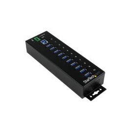 Hub Concentrador Industrial Startech.Com 5000 Mbit/S Usb 3.0 De 10 P Negro St1030Usbm