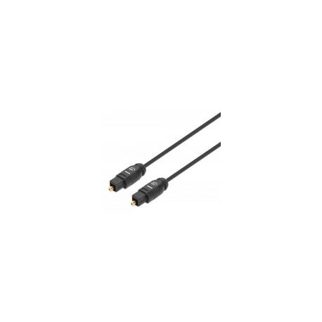 Cable De Audio Digital Óptico Toslink Manhattan 5 Metros Negro 356091