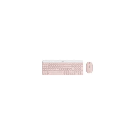 Kit Teclado Y Mouse Logitech Mk470 Slim Inalambricos Rosa 920-011312