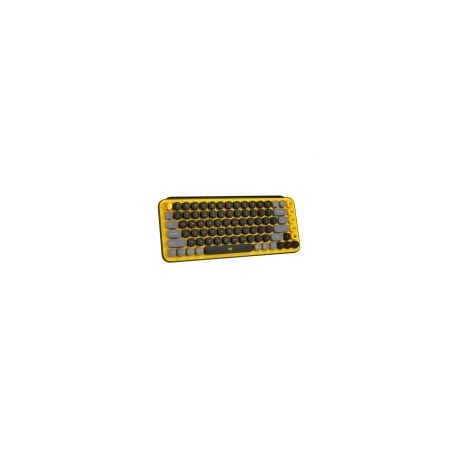 Teclado Inalámbrico Logitech Pop Keys Función Emojis Blast Inglés Amarillo 920-010713