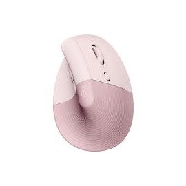 Mouse Vertical Logitech Lift Optico 4000Dpi 6 Botones Ergonomico Diestro Usb Bt Rosa 910-006472