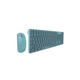 Kit Teclado Mouse Perfect Choice Inalámbrico Español Azul Pc-201243