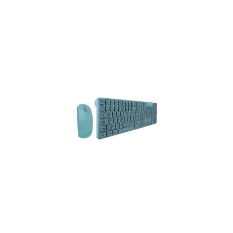 Kit Teclado Mouse Perfect Choice Inalámbrico Español Azul Pc-201243