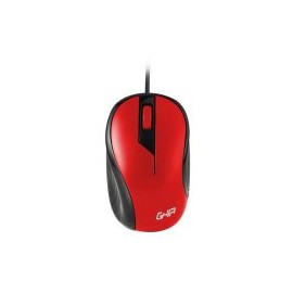 Mouse Ghia Alambrico Usb 1.8M 1200Dpi Rojo / Negro Gma50N