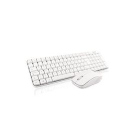 Kit De Teclado Español + Mouse Ghia Inalambrico Rf Blanco Gt4000Wg