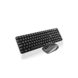 Kit De Teclado Español + Mouse Ghia Inalambrico Rf Negro / Gris Gt4000Bg