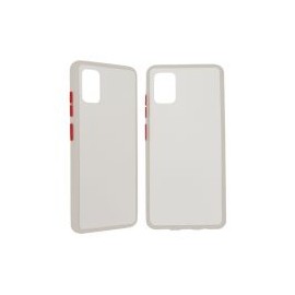Funda Ghia Con Mica Para Samsung A51S Silicon Blanco / Semi-Transparente Sam-A51S-C2-B