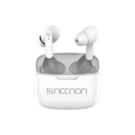 Audifonos Tws Necnon Ntws-03 Indicador Led Bluetooth 5.0 Blanco Nbab031200