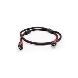 Cable Hdmi Ghia Hdmi 1.4 Macho - Hdmi 1.4 Macho 4K 24Hz Uso Rudo 1M Negro / Rojo Gcb-020