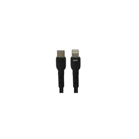 Cable De Carga Turbo Ghia Lightning Macho - Usb-C Macho 1M Negro Gac-204N