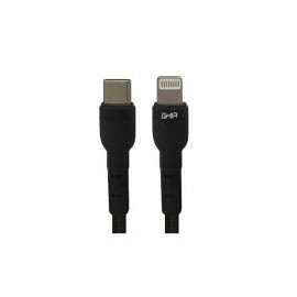 Cable De Carga Turbo Ghia Lightning Macho - Usb-C Macho 1M Negro Gac-204N