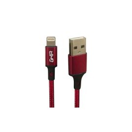 Cable De Carga Ghia Usb-A Macho - Lightning Macho 1M Rojo Gac-193R