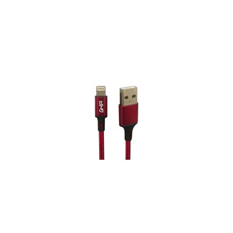 Cable De Carga Ghia Usb-A Macho - Lightning Macho 1M Rojo Gac-193R