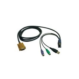 Cable Combinado Tripplite Para Multiplexor Kvm Hd18 Macho - Hd15 Macho 2X Usb-A Ps/2 P778-010