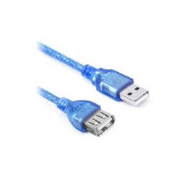 Cable Usb Brobotix Usb-A Macho - Usb-A Hembra 5M Azul Translucido 651534