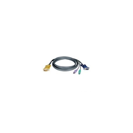 Cable Multiplexor Kvm Tripplite 3 En 1 Hd15 Macho - Hd15 Macho 2X Mini Din-6 3M P774-010