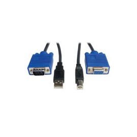 Juego De Cables Kvm Tripp Lite B006-Vu4-R Hd15-F Usb-B - Hd15-M Usb-A 3M P758-010