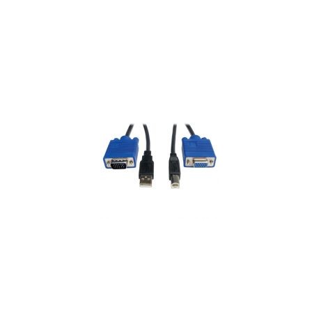 Juego De Cables Kvm Tripp Lite B006-Vu4-R Hd15-F Usb-B - Hd15-M Usb-A 3M P758-010